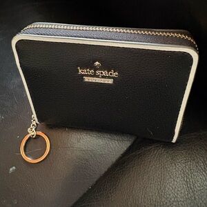 NWT Kate Spade Black Leather Card Holder